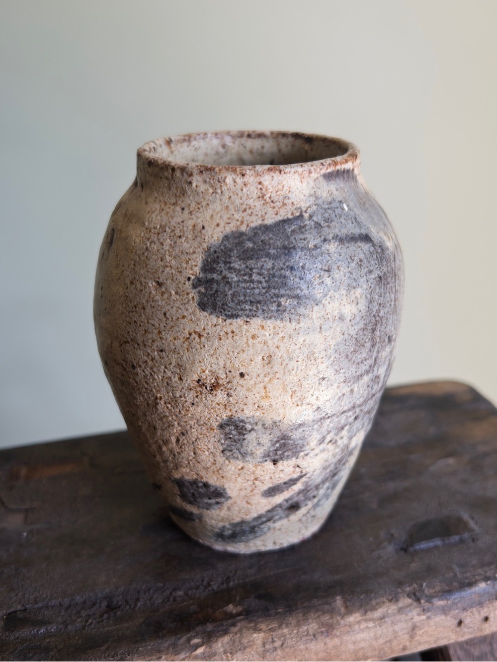 Final Price! Stoneware Pottery Vase, Handmade Vintage Studio Pottery